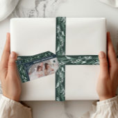 Elegante Evergreen Garland Border 2 foto Cadeaulabel
