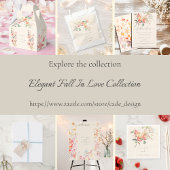 Waterverf Appels Elegant Fall Wedding Drieluik Aankondiging