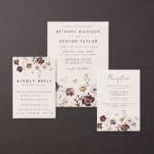 Herfst Wildflower bruiloft Gastenboek (Personaliseer de collectie van deze zelfstandige maker.)