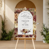 Elegante Herfst Wildflowers Floral QR Fotobruiloft All In One Uitnodiging