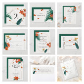 Fancy bruiloft tropische bloemen servet