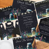 Elegante Firefly rustieke bruiloft uitnodiging Ronde Sticker