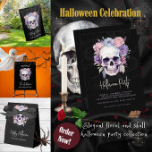 Elegante Bloemen & Schedel Gotische Halloween Part Papieren Bekers