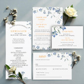 Elegante bloemenbruiloft in plaats van geschenken informatiekaartje