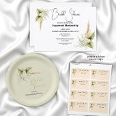 Elegante bloemenrand bedankkaart