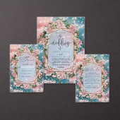 Elegant bloemenboeket Rosy Save the date Kaart (Personaliseer de collectie van deze zelfstandige maker.)