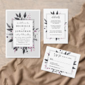 Witte Perzik Grijs Bloemen Bijbel Christelijk Brui Kaart (Personaliseer de collectie van deze zelfstandige maker.)