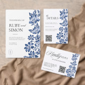 Elegant Botanical Floral Wedding  RSVP Kaartje (Personaliseer de collectie van deze zelfstandige maker.)