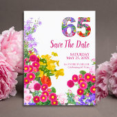 65 jaar Elegante Tuinbloem – 65ste verjaardag Kaart