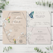 Waterverf Hummingbird Bedankkaart (Personaliseer de collectie van deze zelfstandige maker.)