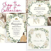 Elegant Floral Quinceanera Return Address Etiket