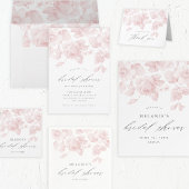 Elegant Script Roze Floral Vrijgezellenfeest Magnetische Uitnodiging