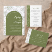 Elegant Floral Botanical Sage Green Paper Bord (Personaliseer de collectie van deze zelfstandige maker.)
