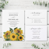 Elegant Floral Sunflower Wedding Bedankdoosjes (Personaliseer de collectie van deze zelfstandige maker.)