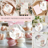 Mother's Day Brunch Tea Party Floral Kaart