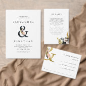 Elegant Ampersand | Zwart-wit Couples Douche Kaart (Personaliseer de collectie van deze zelfstandige maker.)