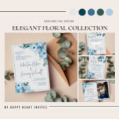 Bruid en bruidegom Namen Donker Blauwgroen bruilof Uitnodigingen Wikkel