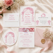 Trouwsticker Roze Blozen Ronde Sticker
