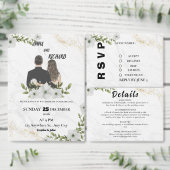 Elegant Floral Wedding Invitation Zelfinktende Stempel (Personaliseer de collectie van deze zelfstandige maker.)