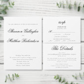 Foto van Elegant Script Black White Weduwen Bedankkaart (Personaliseer de collectie van deze zelfstandige maker.)