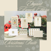 Elegant French Horn Christmas Irish Cream Feestdagen Kaart