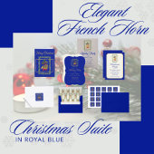 Elegant French Horn Christmas Royal Blue Acryl Uitnodigingen