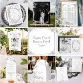 Elegant Frans rococo Lijst Bedankkaart