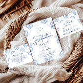 Foto Elegant Frans Toile Afstudeerfeest Aankondiging