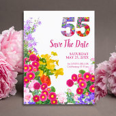 55 jaar Elegante Tuinbloem – 55ste verjaardag Kaart