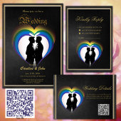 Elegante homo silhouetten. all in one uitnodiging