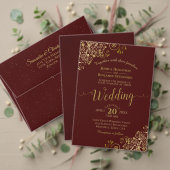 Gold & Auburn Brown Elegant Wedding Gereserveerd Plaatskaartje (Personaliseer deze collectie van deze onafhankelijke maker. Test)