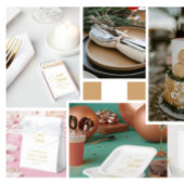 Elegant wit goud op een dag weg bruiloft bedankdoosjes