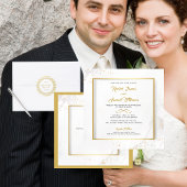Menu Elegant Gold Framed Wedding