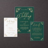 Elegant gold Art Deco over zwarte bruiloft (Personaliseer de collectie van deze zelfstandige maker.)