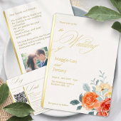 Elegante Gold Blush Bloemen Script Trouwfoto Save The Date