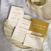 Elegant Gouden Botanische Bruiloft Save The Date