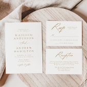 Elegant Gold Calligraphy Weddenschap Hartelijk dan Bedankjes Labels