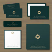 Elegante gouden diamant Logo Notitieblok