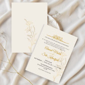 Elegant Minimalist Modern Islamic Wedding Program Programmakaart