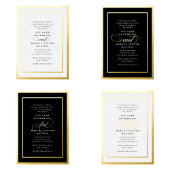 Kalligrafie Zwart-wit formele bruiloft Menu