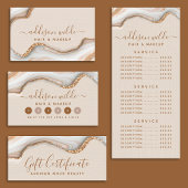 Elegant Gold Glitter Marble Agate Modern Chic Klembord