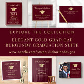 Elegant College Bourgogne Goud Afstuderen