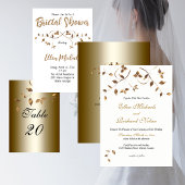 Elegant Gold, Black Wedding Menu