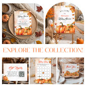 Autumn Pumpkin How Many Candies Baby Shower Game Informatiekaartje
