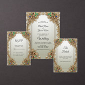 Elegant Gold Ornate Paper cup Papieren Bekers (Personaliseer de collectie van deze zelfstandige maker.)