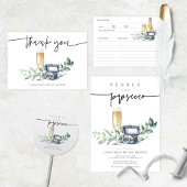 Parels en Prosecco Elegant Goud Vrijgezellenfeest Kaart