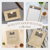 Elegant Gouden Textuur Bruin Lijst Briefpapier