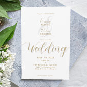 Elegante gouden individuele plaatskaart kaart