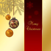 Elegant Golden Kerstmis Kaart