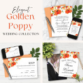 Zomer Golden Poppy Trouwprogramma Fan Combo Handwaaier